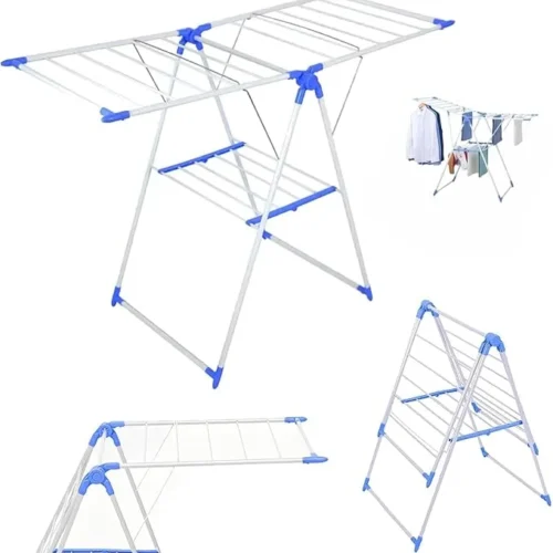 PrimePicks™ Cloth Drying Foldable Stand | Sturdy Clothes Dryer | Drying Stand Laundry | Adjustable Folding Wings Clothes Hanger Stand