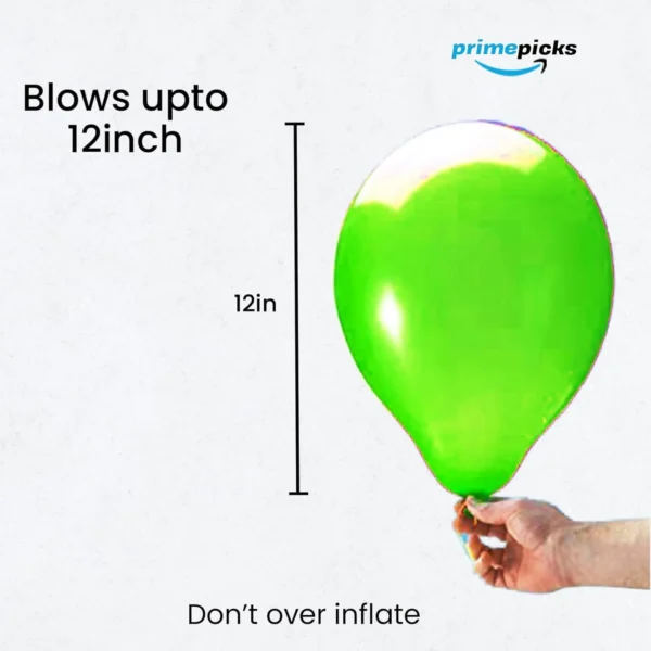 PrimePicks™ Latex Balloons Color Party Balloons for Birthday Party Festival Decorations 100 Pack 12 Inch Balloons - Image 2