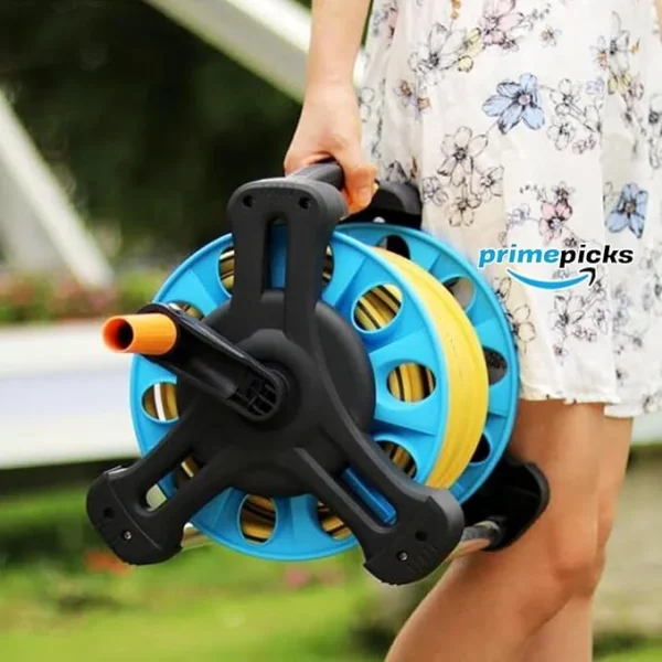 PrimePicks™ Garden Hose Reels Mobile Garden Hose And Reel Kit With Water Gun Set 20m Hose Reel Garden Water Gun/Pipe Tool 20M - Image 4