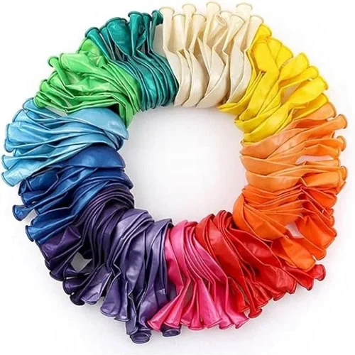 PrimePicks™ Latex Balloons Color Party Balloons for Birthday Party Festival Decorations 100 Pack 12 Inch Balloons