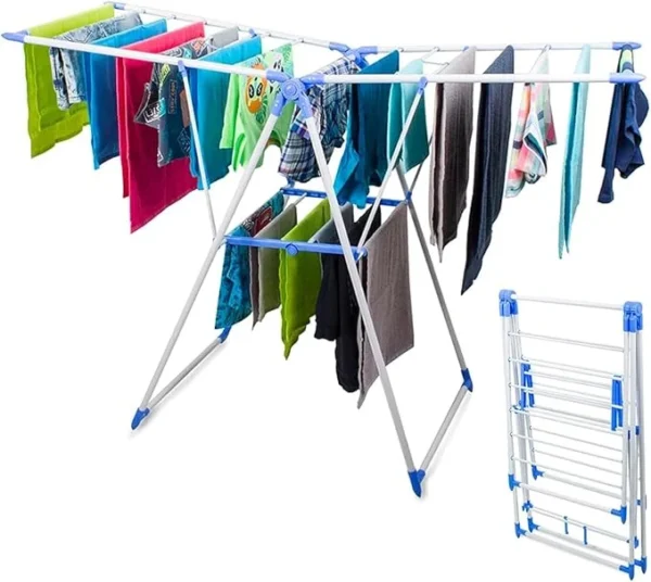 PrimePicks™ Cloth Drying Foldable Stand | Sturdy Clothes Dryer | Drying Stand Laundry | Adjustable Folding Wings Clothes Hanger Stand - Image 6