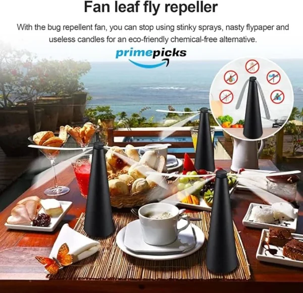 PrimePicks™ Home Essentials Fly Repellent Fan Keep Flies And Bugs Away From Your Food Enjoy Outdoor Meal 2Pc Garden Supplies Tools Gifts for Men Women,on Clearance - Image 5