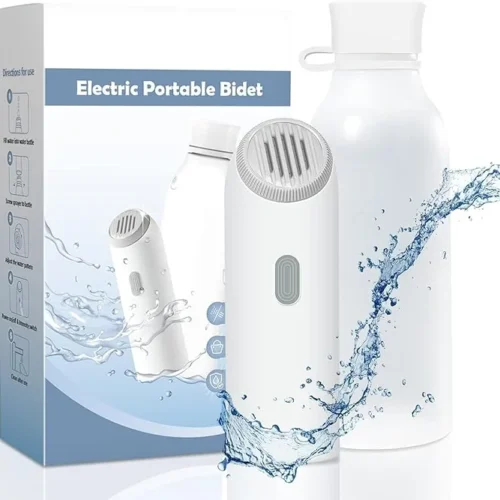 PrimePicks™ Electric Bidet Handheld Sprayer for Personal Hygiene with 400ml water bottle for use in home, office 1 Lithium Ion batteries include