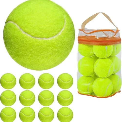 PrimePicks™ 12 Pack Tennis Balls, Advanced Pressure Durable Pressurized Tennis Balls Yellow Felt Training Tennis Balls High Bounce Practice Tennis Balls for Beginners Dogs