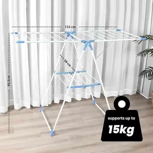 PrimePicks™ Cloth Drying Foldable Stand | Sturdy Clothes Dryer | Drying Stand Laundry | Adjustable Folding Wings Clothes Hanger Stand - Image 7