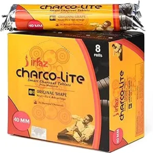 PrimePicks™ Charcoal- Smart Charcoal Lite Tablets-Backhoor Charcoal-Hookah Charcoal 40mm, 8 rolls original shape