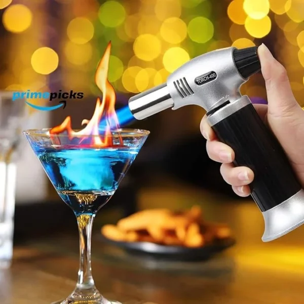 PrimePicks™ Torch Lighter Adjustable Flame Safety Lock for Baking, BBQ, Creme Brulee, Heat Shrinking Tubing and Soldering Black, Bs-400 - Image 7